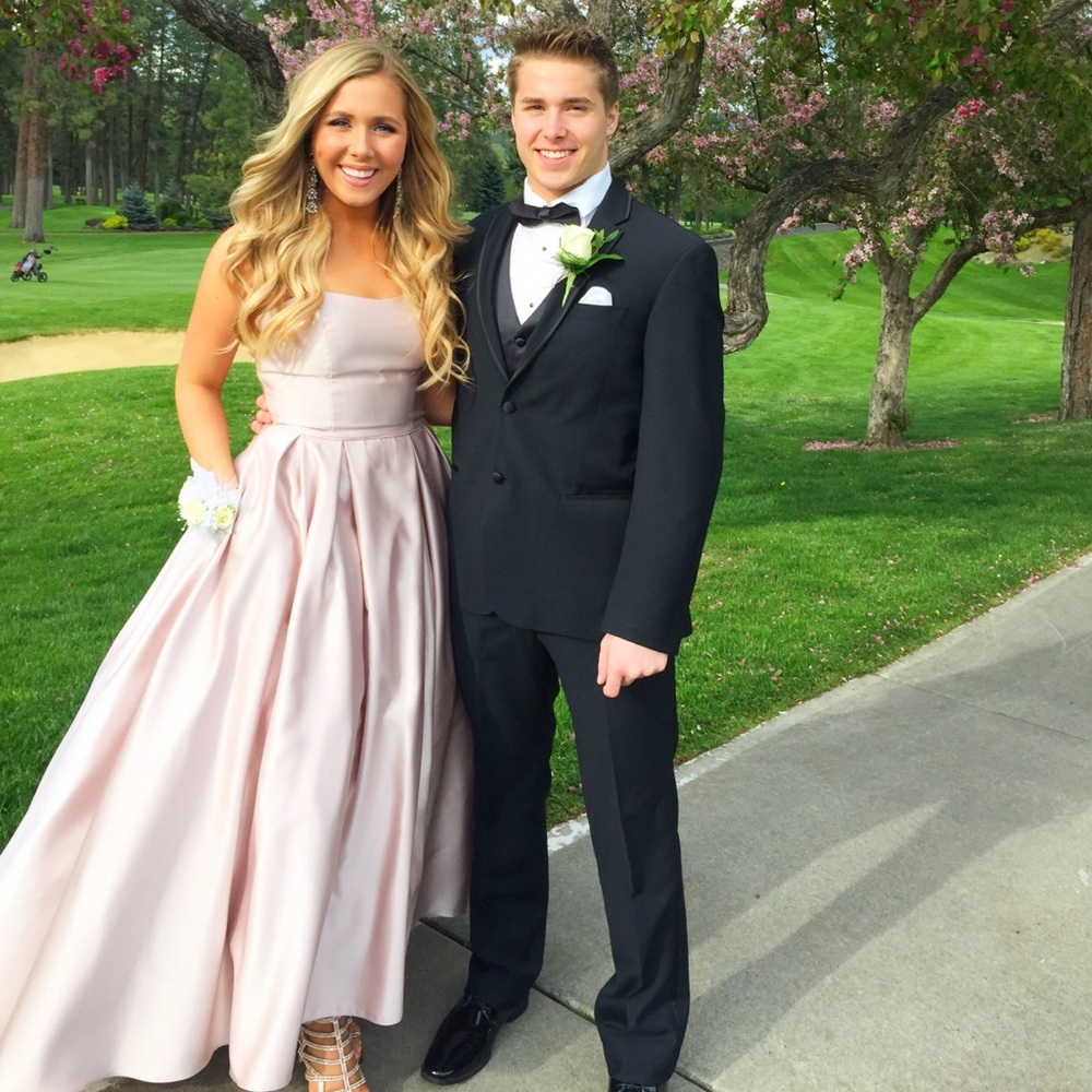 Betsy & Adam Satin Dress